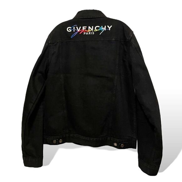 Mens GIVENCHY Denim Embroidered Logo Jacket |Size: XL| Made in Italy - Picture 4 of 10